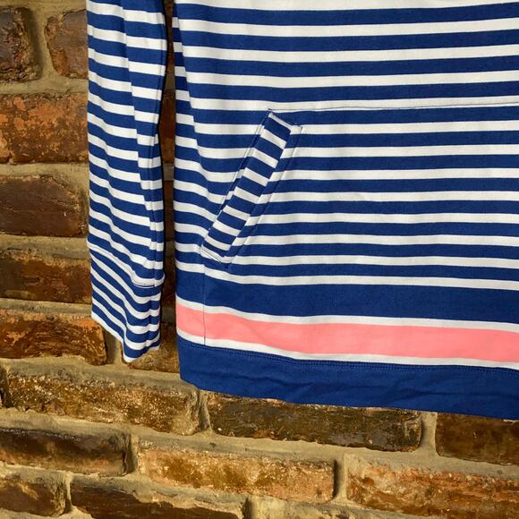 Lilly Pulitzer Skipper Popover Navy Blue Striped Half-Zip Sweatshirt Size XS - Picture 5 of 8